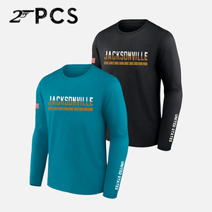 Lot de 2 T-shirts à manches longues pour hommes, taille plus, football américain, col rond, imprimé, séchage rapide, design Kansas <span class=keywords><strong>City</strong></span> - Product Image 4