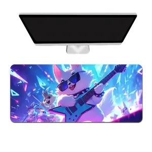 Desenhos de impressão mouse pad de borracha retangular para jogos à prova de arranhões de sublimação