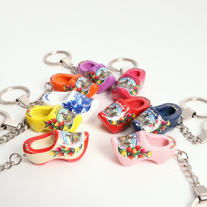 Dutch Shoes Clogs Dutch Shoe Keychain 3D Simulation Mini Holland Wooden Shoes Holland Key Ring Accessories Netherlands Souvenirs