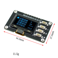 Module d'affichage OLED I2C de 0,96 pouce avec clavier à 4 touches, résolution 128x64, carte pilote SSD1315 pour Arduino et projets DIY