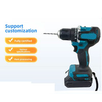 Bor Tanpa Kabel Brushless 48V Lithium-Ion Obeng Elektrik Genggaman Pistol Reversibel 2-Kecepatan Alat Rumah Tangga Bor Elektrik