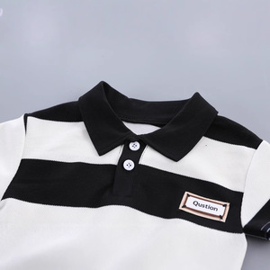 ชุดลำลองแขนสั้นสำหรับเด็กชาย0-4ปีเสื้อโปโลลายทางตะวันออกเฉียงใต้สำหรับฤดูร้อน - Product Image 3