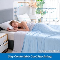 Couette rafraîchissante, couvertures rafraîchissantes pour les personnes ayant chaud la nuit, couette légère, double face, couverture respirante et douce pour le lit