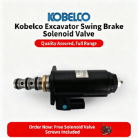 Válvula Solenoide de Freno de Giro Original para Excavadora, Repuestos para Sistema Hidráulico de Liberación del Motor Rotatorio, 1 Año de Garantía