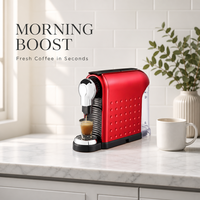 Machine à café ultra-mince 118 mm, 19 bars, pompe italienne, compatible Nespresso, avec option haute température