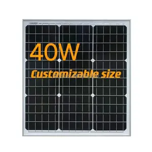 Kích thước nhỏ năng lượng mặt trời bảng điều khiển 5W-100W 6V 12V 18V 20W 30W 40W 50 W 150W 50 Watt tùy chỉnh Bảng điều khiển năng lượng mặt trời cho nhà ngoài trời