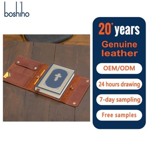 Boshiho - Estuche de Almacenamiento para Biblia, Simple, Cristiano, Duradero, Portátil, para Uso Diario, con Bolsillo con Cremallera, Asa y Cubierta de Cuero, 3 Modelos - Product Image 1