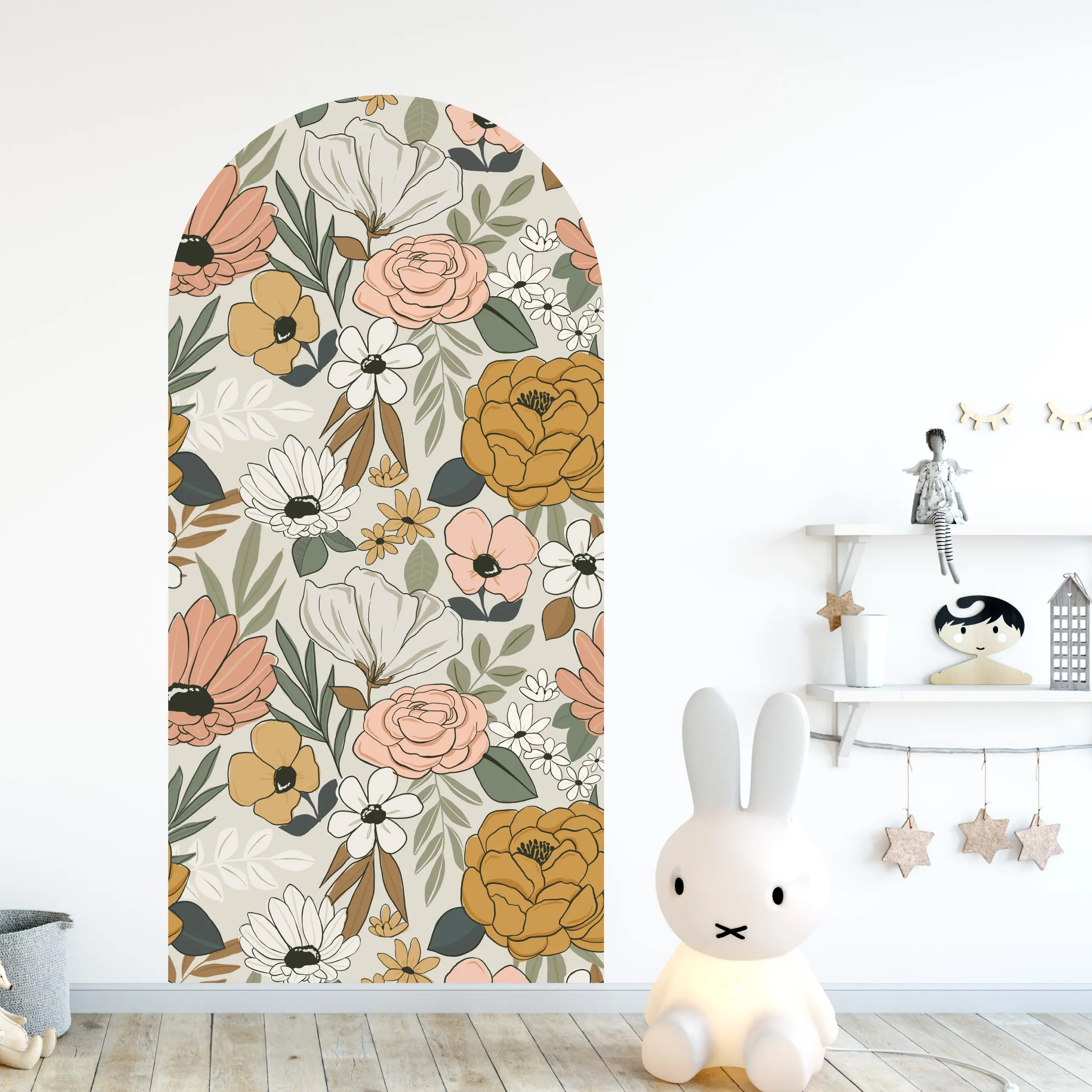 Magical Garden Wall Decal Flowers Wall stickers Floral Wall paper Wildflower WallArt Flower Wallpaper