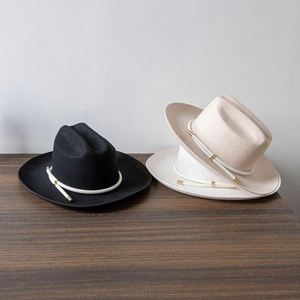 Sombreros Personalizados al por Mayor, 100% Lana, Sombrero Vaquero Estilo Clásico para Hombre y Mujer, Sombrero Fedora Vintage - Product Image 2