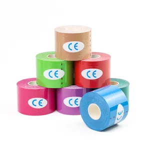 Custom Athletic Sports Tape Flexible Synthetic Muscle Therapy 5cm 5m Kinesiology Tape With Box