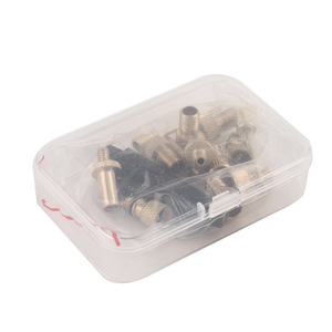 Kit d'adaptateurs de valve de vélo, 21 pièces, en cuivre et plastique, pour réparation de chambre à air, pour gonfleur de pneus SV AV DV - Product Image 1