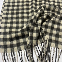 Écharpe en cachemire et laine à carreaux Jancoco personnalisée pour femme, avec franges, style classique pour l'automne et l'hiver