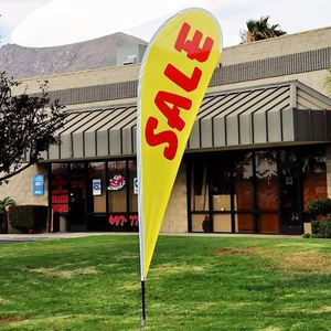 Banderas de Plumas Personalizadas para Publicidad Empresarial - Pancarta Publicitaria de Doble Cara con Logotipo y Texto (Solo Bandera) - Product Image 4