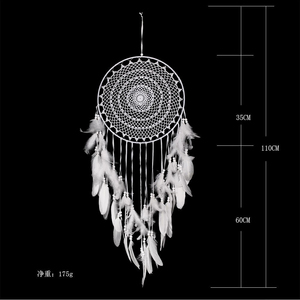 <span class=keywords><strong>Atrapasueños</strong></span> de Encaje con Plumas Blancas y Borlas de Macramé, Estilo Bohemio, <span class=keywords><strong>Atrapasueños</strong></span> Grande <span class=keywords><strong>para</strong></span> Colgar en la <span class=keywords><strong>Pared</strong></span>, Decoración del Hogar - Product Image 4