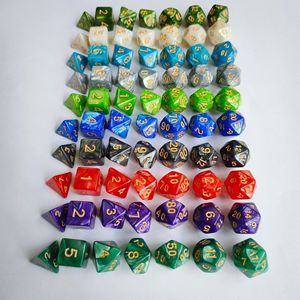Lot de 7 dés de calcul de vie polyédriques TRPG DND Jeu de rôle en plastique créatif de 7 pièces en plastique de haute qualité - Product Image 4