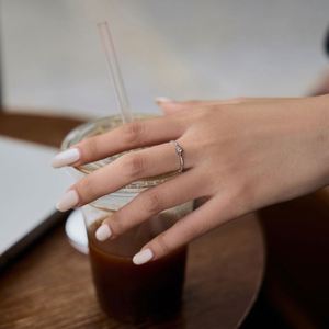 Dylam Fashion Design Jewelry 925 Sterling <b>Silver</b> Rhodium 18K Gold Plated Open <b>Adjustable</b> 5A CZ Square <b>Rings</b> for Women - Product Image 3