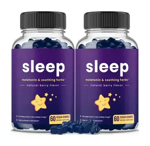 OEM/ODM Sleeping Supplement Organic Melatonin Gummies Vitamins Sleep Vegan Gummies Adult Customized Gummy Vitamins Hair Vitamins