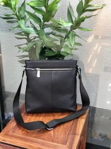 Sac bandoulière homme <span class=keywords><strong>en</strong></span> cuir grainé fin, sac messager de luxe discret, sac de messagerie sans marque pour le quotidien, usine directe Royaume-Uni France - Product Image 5