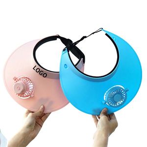 Casquette d'été portable mini-refroidissante avec logo personnalisé, rechargeable par USB, avec ventilateur intégré pour événements - Product Image 1