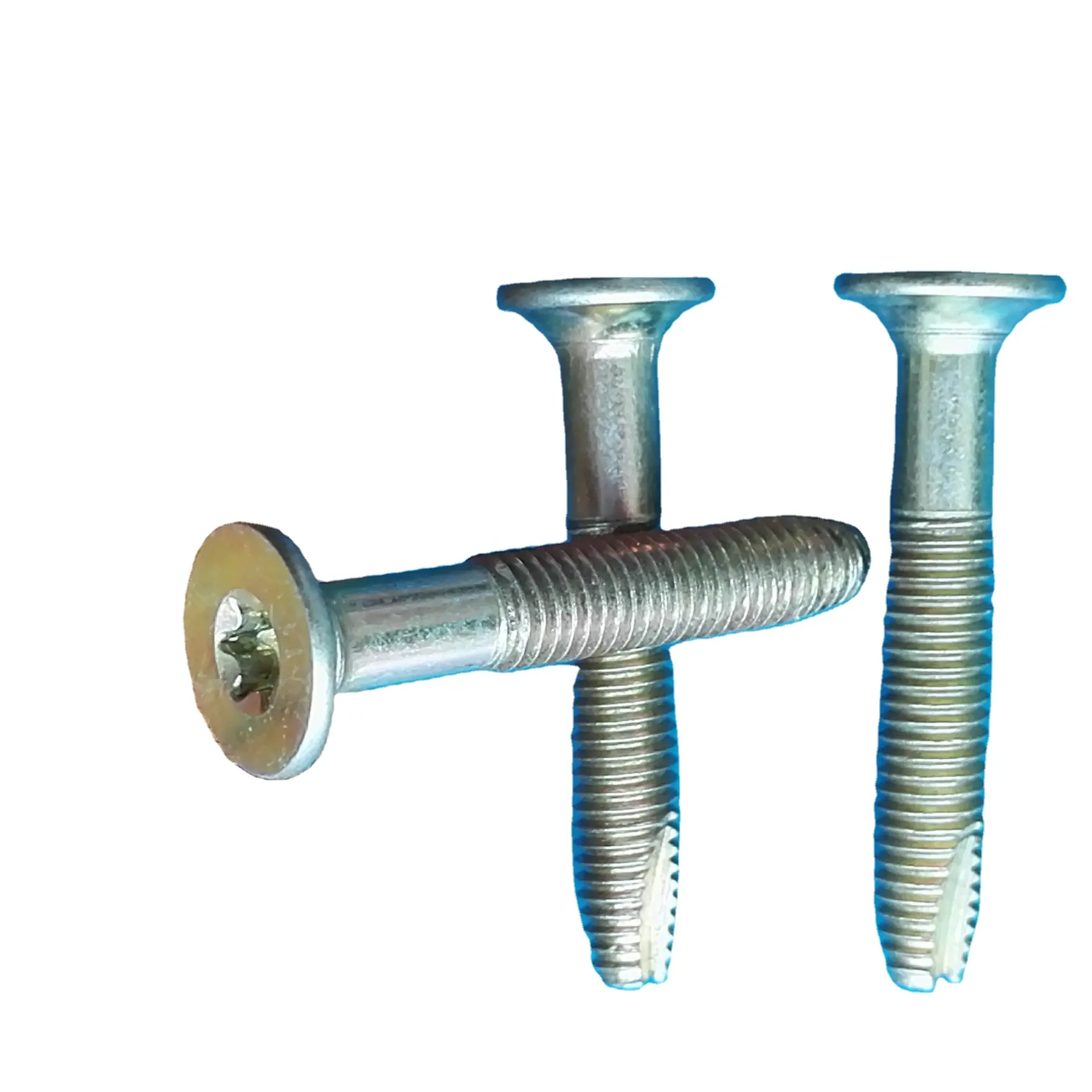 M8X50 Pan head torx yellow zinc plated flat drive self tapping screw container flooring screw