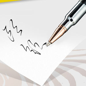 Bolígrafo de Metal con Forma de Bala, con Logotipo, a Precio Económico, Acabado Brillante en Oro, Oro Rosa y Gris Metálico - Product Image 6