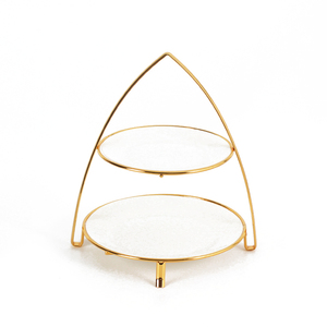 2025 Decoration Round Gold Metal <strong>2</strong> Tiers Wedding <strong>Dessert</strong> Table 3 <strong>Layers</strong> Cake Stand Cupcake Display <strong>Tray</strong> Stand for Cake - Product Image 6