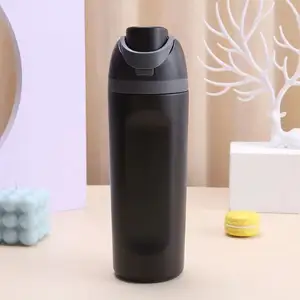 Botol air olahraga perjalanan, botol air Tumbler olahraga dinding ganda Stainless Steel 600ML dapat digunakan kembali