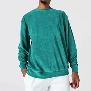 Sweat-shirt homme uni à col rond, coupe classique, en coton, pull décontracté pour l'automne, en vente - Product Image 4