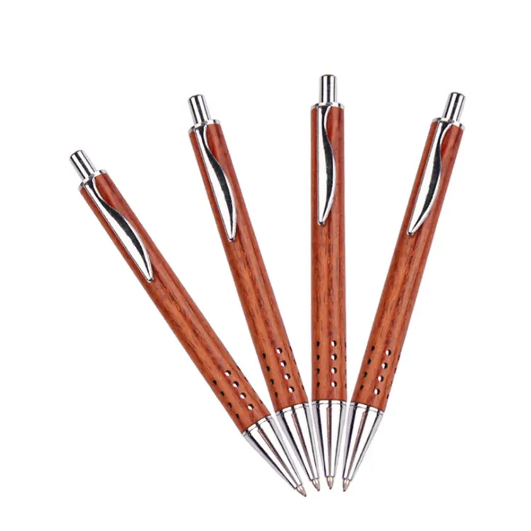 أقلام حبر كروية من الخشب لحماية البيئة رخيصة الثمن حسب الطلب من الجهات المُصنعة، أقلام بمسمار مستدير، أقلام زيت محايدة