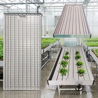 Serre agricole multi-travées en alliage d'aluminium à niveaux mobiles, étagère de culture intérieure multi-niveaux, grande culture verticale