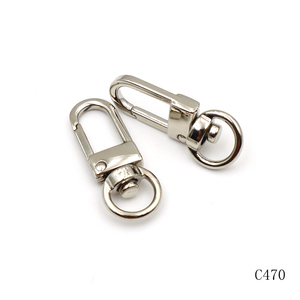 Popüler tasarım gümüş kaplama <span class=keywords><strong>Metal</strong></span> anahtarlık döner klipsler çanta parçaları yapış kanca istakoz klipler - Product Image 1