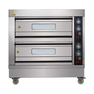 Hot Sale 2 Deck 4 Trays Standard Commercial Bread Bakery Electric Deck Oven For Catering Use
