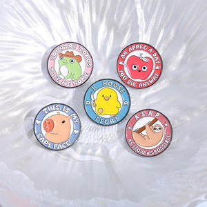 RTS Pins metalicos หมุดเคลือบรูปสัตว์การ์ตูนออกแบบได้ตามต้องการเข็มกลัดสล็อตน่ารักมีปกเสื้อเป็นของขวัญสำหรับเพื่อนๆของเด็กๆ - Product Image 2