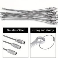 Porte-clés en fil métallique de 15 cm, mousqueton EDC en acier inoxydable, câble en acier, porte-clés pour la randonnée en plein air, Chaveiro