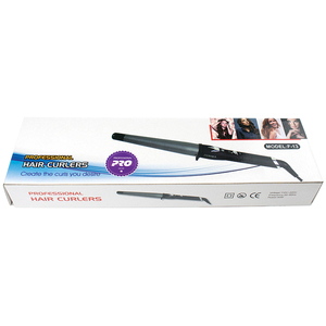 Rizador de pelo eléctrico de cerámica de un solo tubo, herramienta de peinado de pelo rizado cónico con pantalla LCD de temperatura, calentador PTC - Product Image 6