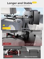 Support de tablette LISEN amélioré avec rotation à 360°, bras pliable à 3 axes pour iPad Pro, appui-tête de siège arrière, accessoires de voyage pour enfants