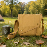 Sac bandoulière messager en toile pour homme, portable, pour voyage, usage quotidien, vente en gros