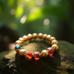 Fashion <b>Beaded</b> <b>Bracelet</b> PVD <b>Gold</b> Plated 316L Stainless Steel Sustainable Resistant Jewelry - Product Image 3