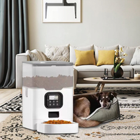Gamelle Distributrice Automatique OEM 4L pour Chien et Chat, en Acier Inoxydable et Plastique, Anti-fuite, Alimentation Lente Réglable, Accessoire pour Animaux de Compagnie