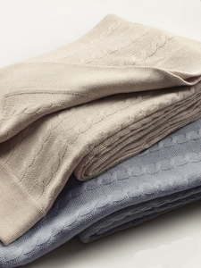 <strong>Cable</strong> <strong>Knit</strong> Super Soft Pure Cashmere <strong>Throw</strong> Blanket - Product Image 5