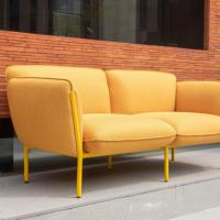 Ensemble de canapés modernes en tissu avec structure métallique, canapé commercial écologique pour la maison, le bureau, l'appartement, l'hôtel