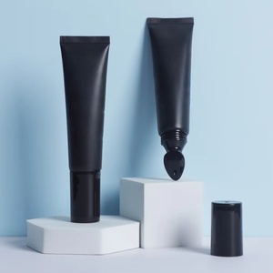 Envase Vacío de Plástico Negro D19mm para Crema de Ojos, Tubo Cosmético Personalizado con Cabezal de Masaje, Tubo para Brillo Labial con Masaje - Product Image 2