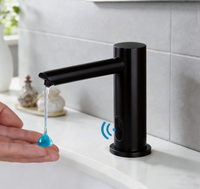 Distributeur automatique de savon liquide intelligent à induction Chrome pour hôtels – Robinet distributeur automatique de savon moussant/liquide pour salle de bain