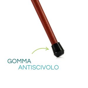 Bastone da passeggio in legno marrone 90 cm, elegante e resistente, supporto per anziani - Product Image 3
