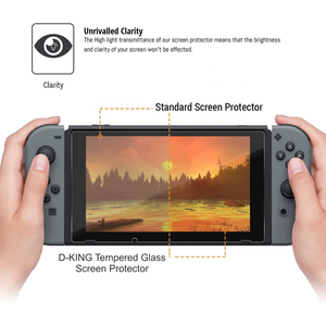Protection d'écran en verre trempé de qualité supérieure pour Nintendo Switch OLED Lite, clarté HD, dureté 9H, 2.5D Radian, épaisseur 0.33 mm - Product Image 3