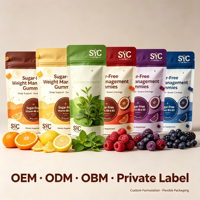 Gummies SYC BIO sans sucre pour adultes, gestion du poids, 60 unités, mélatonine, L-théanine, soutien du sommeil, bien-être nocturne, santé quotidienne