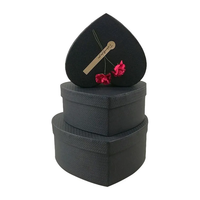 Boîte cadeau rigide personnalisée pour la Saint-Valentin, la fête des mères, en carton recyclable, avec nœud, fleur, rose, chocolat, rouge, grande forme de cœur, emballage