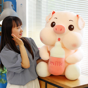 หมอนตุ๊กตาหมูนุ่มลายการ์ตูนน่ารักขวดนอนของเล่นสำหรับเด็กผู้หญิงยอดนิยมรุ่นใหม่สร้างเครือข่าย - Product Image 3