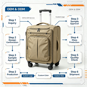 <span class=keywords><strong>Valise</strong></span> de <span class=keywords><strong>cabine</strong></span> souple OEM/ODM 20 pouces en tissu Oxford imperméable avec serrure TSA et roues pivotantes – MOQ personnalisé : 200 pièces - Product Image 4