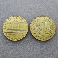 Monedas Conmemorativas de Estilo Antiguo de 2000 Schilling de Austria de 1998, Monedas de Latón de la Filarmónica de Viena, Regalos, Monedas Antiguas